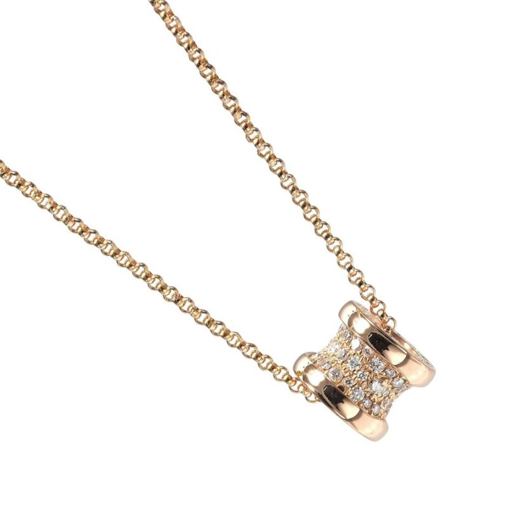 Bvlgari B.Zero1 Pendant 18K Rose Gold With Diamonds Gold Pink_Gold Necklace